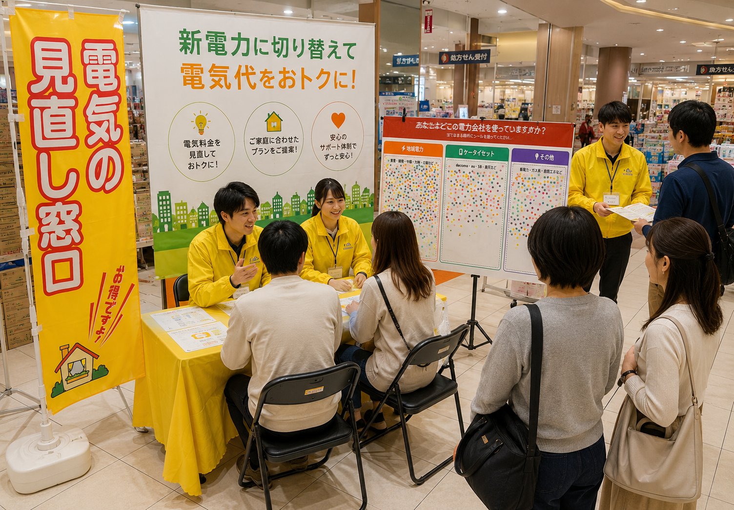 新電力の催事相談ブース